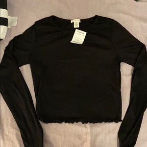 Black crop top new with tags